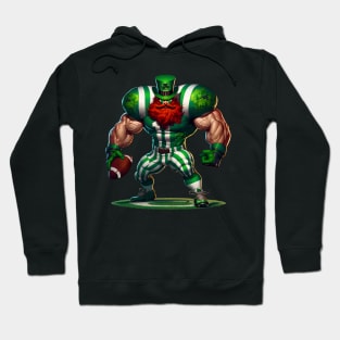 St Patrick's Day Leprechaun Football Player Hoodie